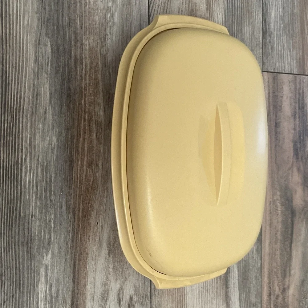 Tupperware Microwave 3 Piece Pc Vegetable Steamer Serving Bowl Gold